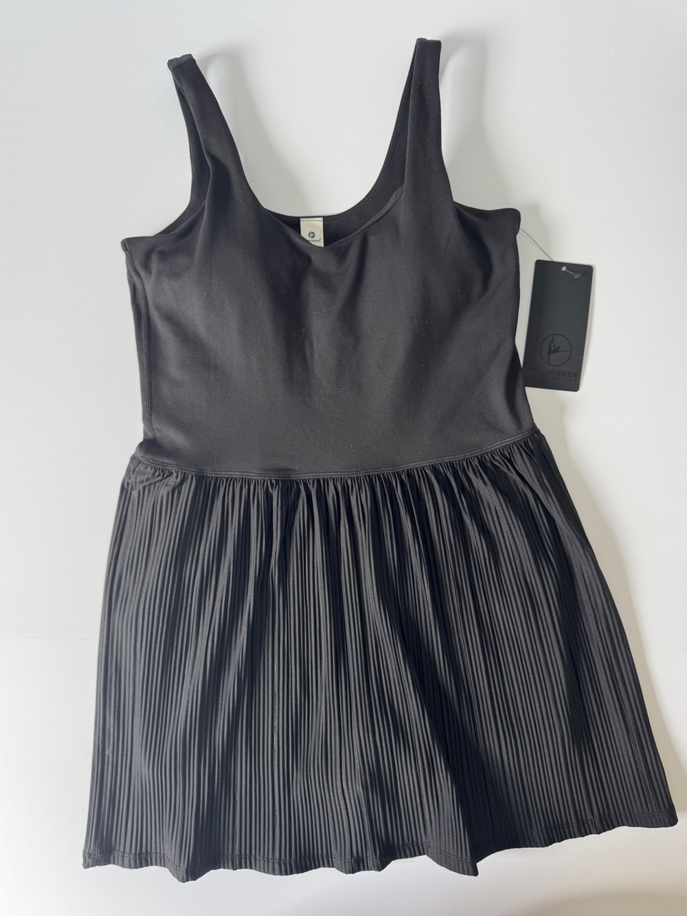 90 Degree By Reflex Black Pleated Tank Mini Dress